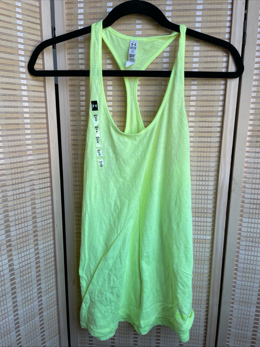 Under Armour Neon Yellow Tank Top - Women's Racerback size Medium
